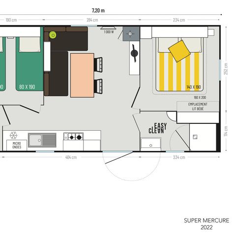 Stacaravan 4 personen - Comfort