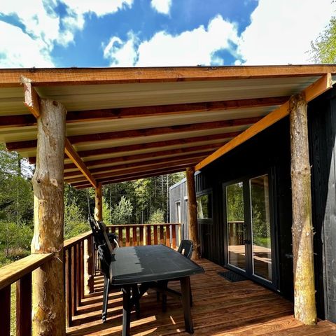 Stacaravan 6 personen - Green HomeFlower Premium 35m² (3bed - 6pers.) + halfoverdekt terras + TV + LV