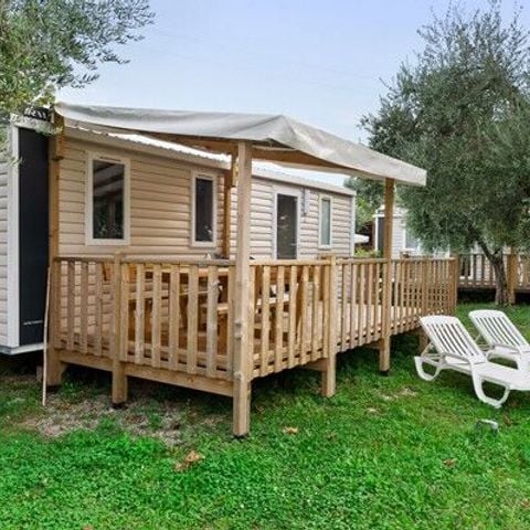 Stacaravan 4 personen - Mobile-home | Comfort Plus | 2 slaapkamers | 4 pers. | Overdekt terras | TV