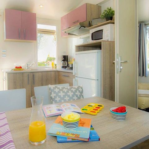 Stacaravan 4 personen - Klassiek | 2 slaapkamers | 4 slaapplaatsen | Enig terras | 1 badkamer