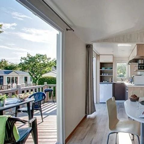 Stacaravan 4 personen - Mobile-home | Comfort XL | 2 slaapkamers | 4 pers. | Verhoogd terras niet overdekt | TV