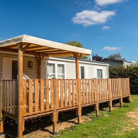 Stacaravan 6 personen - Mobile-home | Premium Azure | 3 slaapkamers | 6 pers. | Verhoogd terras | Airconditioning | TV