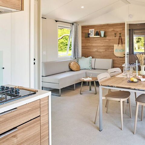 Stacaravan 6 personen - Comfort | 2 Slaapkamers | 4/6 Pers | Verhoogd terras | Airconditioning