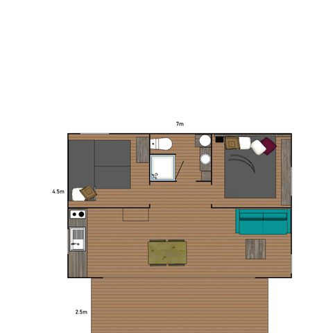 Lodge 5 personen - Ecolodge Katoen (Privilege serie)