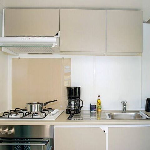Stacaravan 6 personen - Comfort | 2 Slaapkamers | 4/6 Pers | Verhoogd terras | Airconditioning