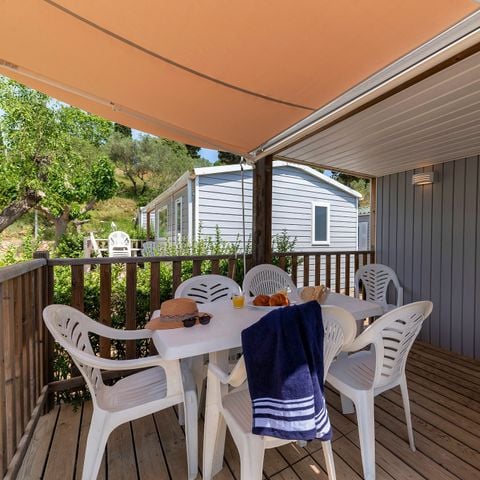 Stacaravan 6 personen - Mobile-home | Comfort | 2 Slaapkamers | 4/6 Pers. | Single terras | Air-con.