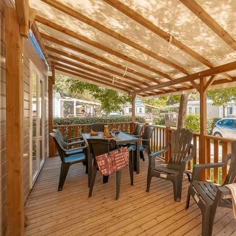 Stacaravan 4 personen - Mobile-home | Premium | 2 slaapkamers | 4 pers. | Verhoogd terras | Air-con.