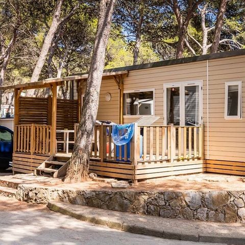 Stacaravan 6 personen - Stacaravan | Premium | 3 slaapkamers | 6 pers. | Terras Lounge | Air-con.