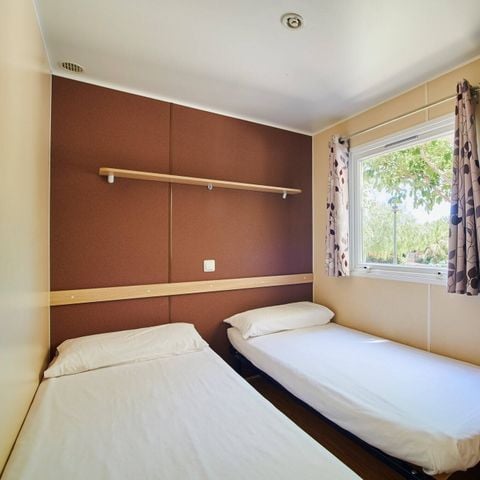 Stacaravan 6 personen - Stacaravan | Comfort | 3 Slaapkamers | 6 Pers | Verhoogd terras | Airconditioning | TV