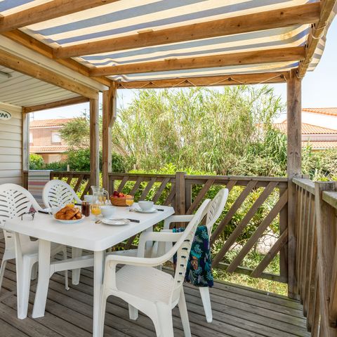 Stacaravan 6 personen - Comfort | 2 slaapkamers | 4/6 pers. | Eenpersoons terras | Airconditioning