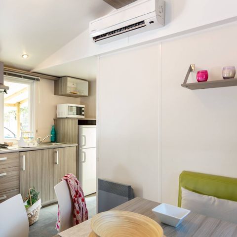 Stacaravan 4 personen - Mobile-home | Comfort | 2 Slaapkamers | 4 Pers. | Verhoogd terras | 1 Badkamer | Air-con.