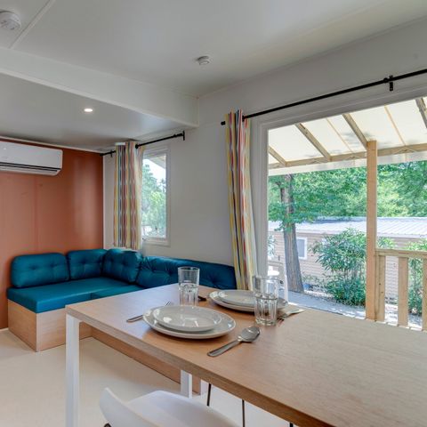 Stacaravan 6 personen - Stacaravan | Premium Azure | 2 slaapkamers | 4/6 pers. | Verhoogd terras | Airconditioning