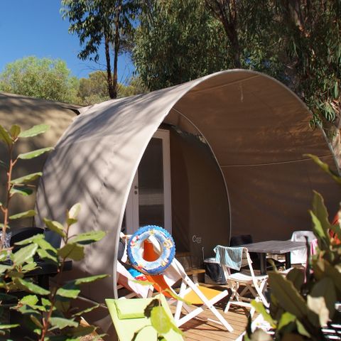 Glampingtent 4 personen - COCO SWEET - Geen water - Geen sanitaire voorzieningen
