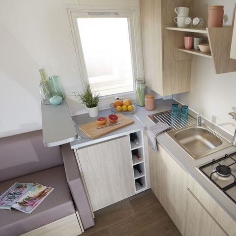 Stacaravan 6 personen - 3 slaapkamers - TV + Airconditioning