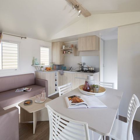 Stacaravan 6 personen - 3 slaapkamers - TV + Airconditioning