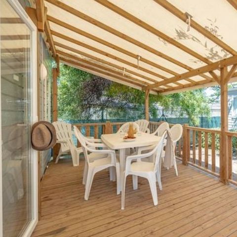 Stacaravan 6 personen - Premium Azure | 2 slaapkamers | 4/6 pers. | Verhoogd terras | Airconditioning