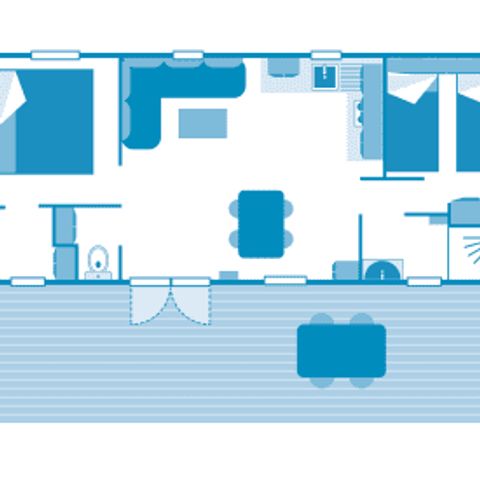 Stacaravan 4 personen - Huisje 4p 2bed ****