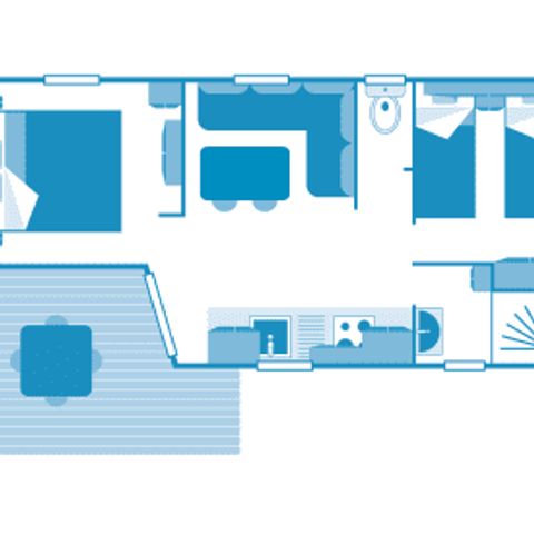 Stacaravan 4 personen - Huisje Pin 4p 2ch ***