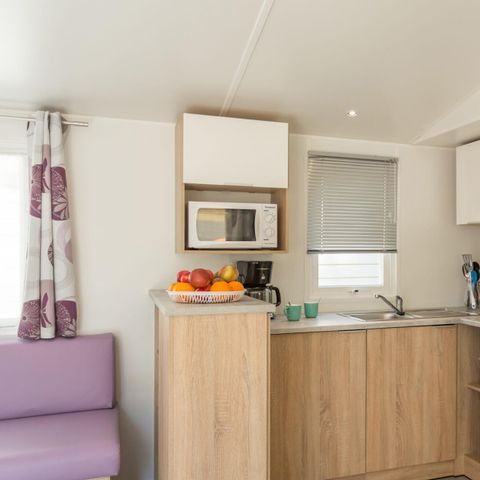 Stacaravan 7 personen - Comfort stacaravan voor 6/7 personen, airconditioning (ca. 32 m²)