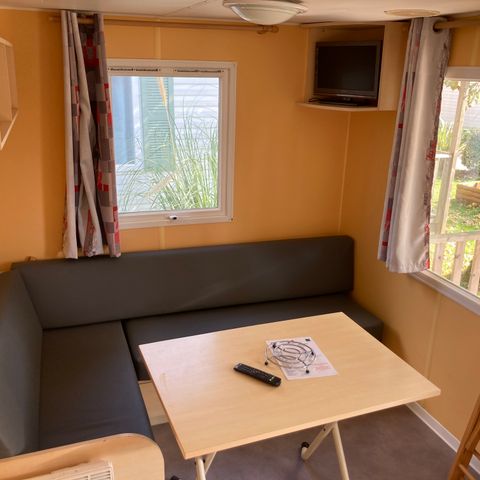 Stacaravan 3 personen - STANDARD ECO 1 kamer 16m² overdekt terras