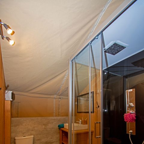 Safaritent 5 personen - Premium lodgetent met sanitair voor