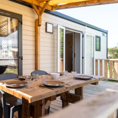 Stacaravan 6 personen - Premium 3 slaapkamers zaterdag met airconditioning