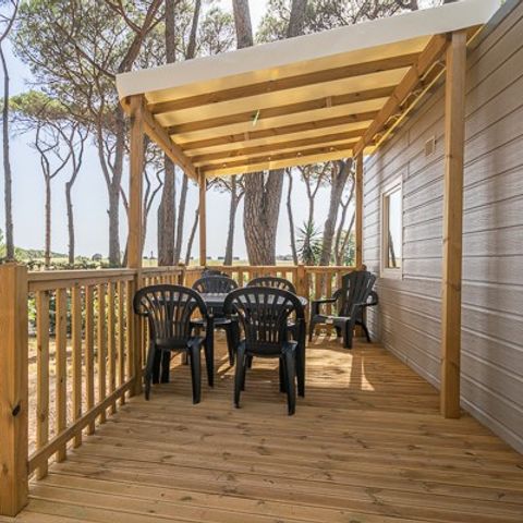 Stacaravan 4 personen - Mobile-home | Comfort | 2 Slaapkamers | 4 Pers. | Verhoogd terras | Airconditioning.