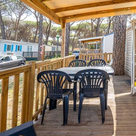 Stacaravan 4 personen - Mobile-home | Comfort | 2 Slaapkamers | 4 Pers. | Verhoogd terras | Airconditioning.