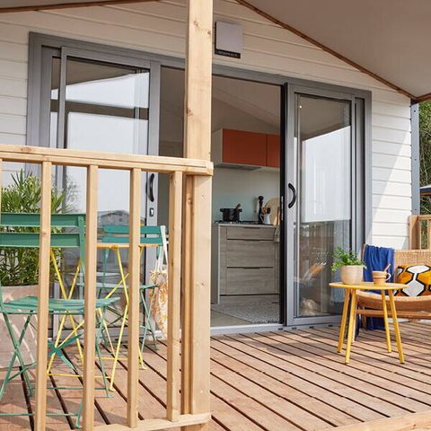 Stacaravan 6 personen - Mobile-home | Comfort | 2 Slaapkamers | 4/6 Pers. | Single terras | Air-con.