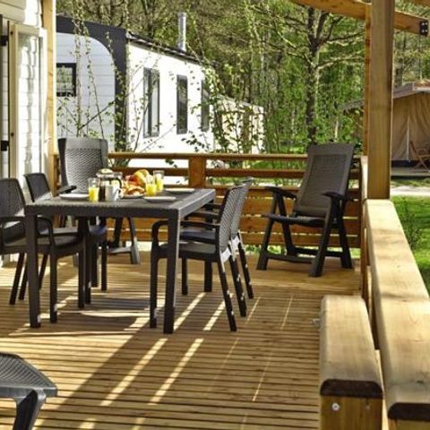 Stacaravan 8 personen - Premium | 3 slaapkamers | 6/8 pers. | Verhoogd terras