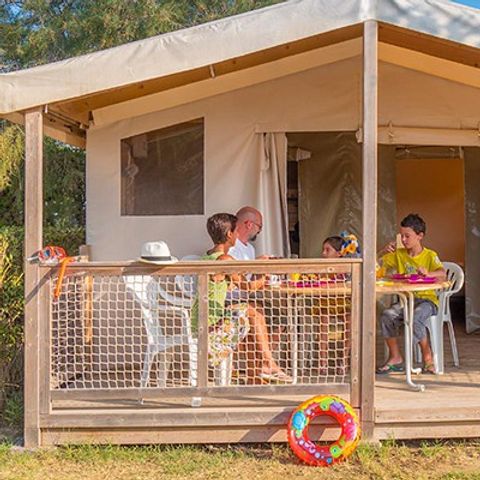 Tent 5 personen - Eco-Lodge | 2 slaapkamers | Capaciteit 4/5 personen | Geen sanitaire voorzieningen