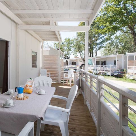 Stacaravan 4 personen - Lodge Deluxe Familie
