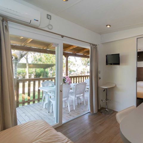 Stacaravan 4 personen - Lodge Deluxe Familie