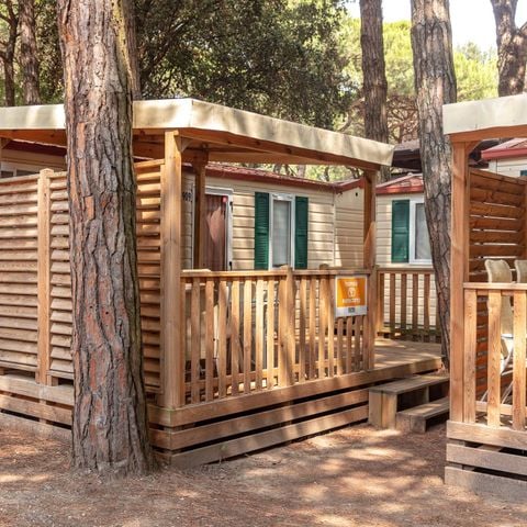 Stacaravan 4 personen - Klassiek | 2 Slaapkamers | 4 Pers |* Verhoogd terras* | 1 Badkamer | Airconditioning