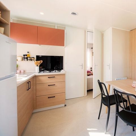 Stacaravan 6 personen - Mobile-home | Comfort | 3 Slaapkamers | 6 Pers. | Verhoogd terras | Airconditioning