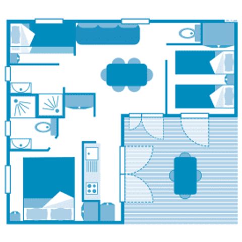 Chalet 6 personen - Chalet Newton 6p 3ch 2SdB Clim Premium