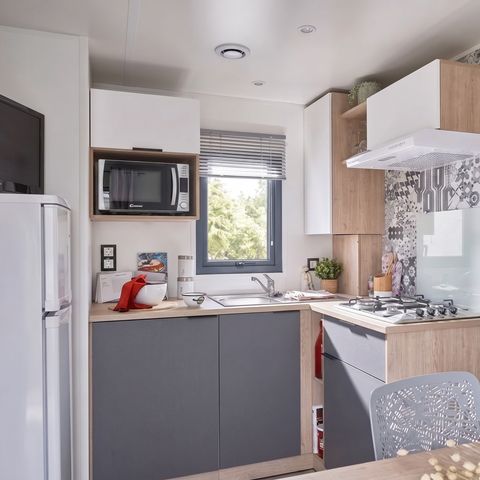 Stacaravan 6 personen - COMFORT - 3 slaapkamers - TV - CLIM - LV