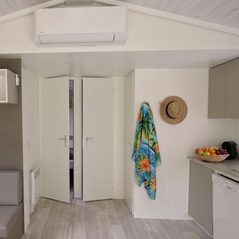 Stacaravan 6 personen - LOGGIA BAY rivierzicht - 2 slaapkamers - TV - CLIM - LV