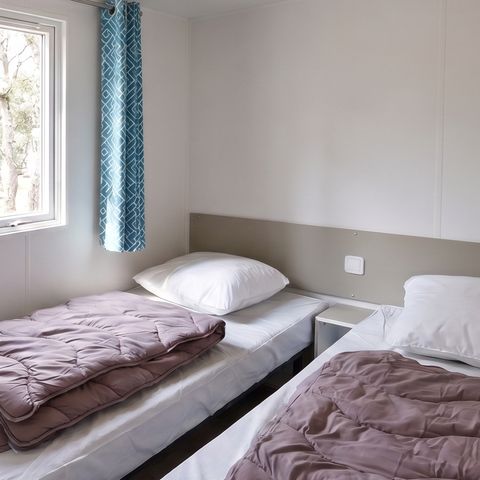 Stacaravan 6 personen - LOGGIA BAY rivierzicht - 2 slaapkamers - TV - CLIM - LV
