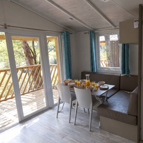 Stacaravan 6 personen - LOGGIA BAY rivierzicht - 2 slaapkamers - TV - CLIM - LV