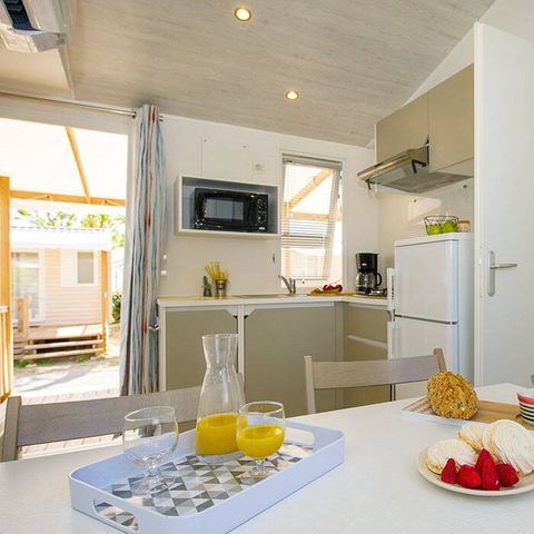 Stacaravan 4 personen - Comfort | 2 Slaapkamers | 4 Pers | Verhoogd terras | Airconditioning