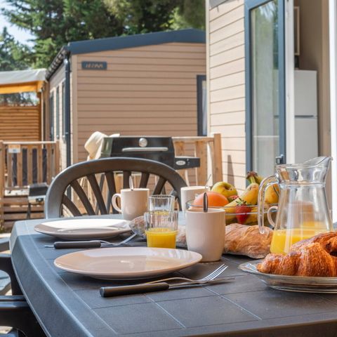 Stacaravan 6 personen - Mobile-home | Comfort | 3 Slaapkamers | 6 Pers. | Verhoogd terras | Airconditioning