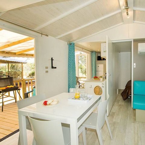Stacaravan 6 personen - Comfort | 3 slaapkamers | 6 pers | Eenpersoons terras | Airconditioning