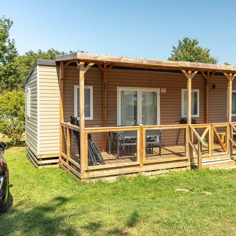Stacaravan 6 personen - Comfort | 3 slaapkamers | 6 pers | Verhoogd terras | Airconditioning | TV