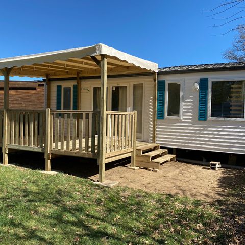 Stacaravan 6 personen - CONFORT 36m² - 3 kamers - overdekt terras