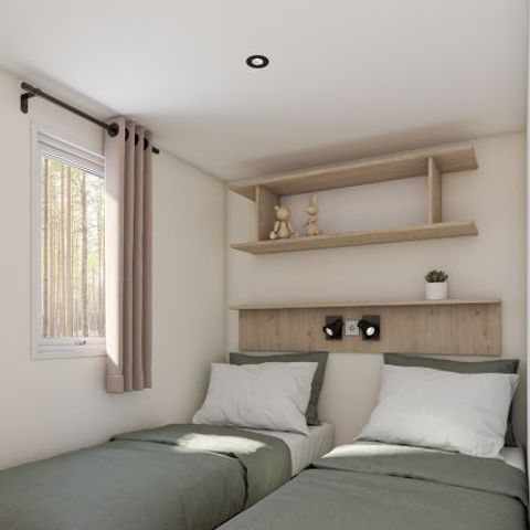 Stacaravan 6 personen - Premium - 33 m² (3 slaapkamers) + Overdekt terras