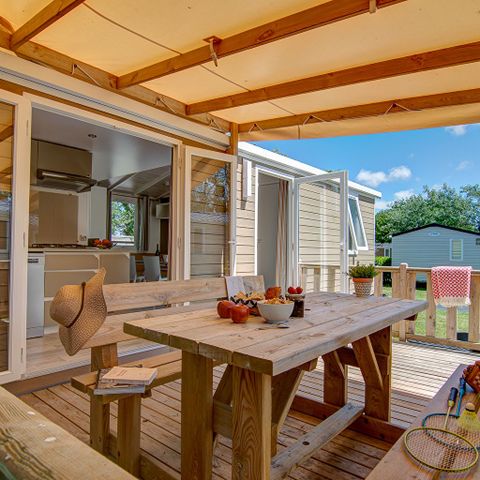 Stacaravan 4 personen - Cottage Privilège TV LV - 2 slaapkamers - 4 slaapplaatsen