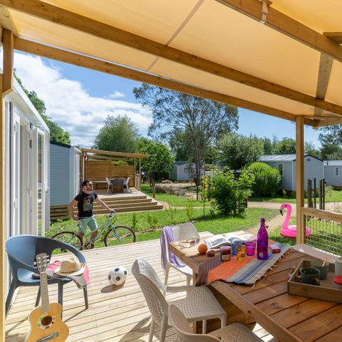 Stacaravan 6 personen - COTTAGE Naïade 6p 3ch 2SdB PREMIUM