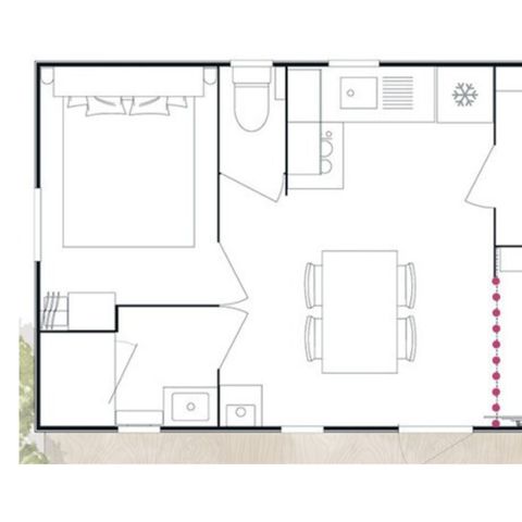 Stacaravan 6 personen - Stacaravan Evasion 6 personen 2 kamers 28m² - Stacaravan voor 6 personen