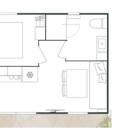 Stacaravan 4 personen - Stacaravan Cocoon+ 4 personen 1 kamer 20m² - stacaravan
